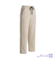 شلوار مردانه نیم بگ ساده پنبه الاستن کرم Oysho مدل 50552