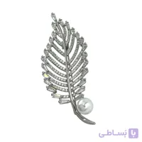 گل سینه زنانه ژوپینگ مدل برگ جواهری کد G4186