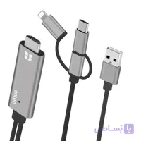 کابل HDMI سه کاره آنتن مدل ONTEN OTN-7537A FOR LIGHTNING/TYPE C/MICRO