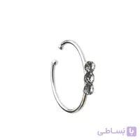 پیرسینگ بینی زنانه نقره مدل حلقه نگین کد P4808