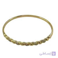 دستبند زنانه ژوپینگ بنگل  مدل پیچ جواهری B5605