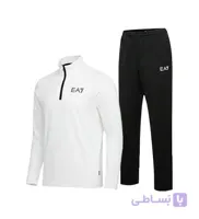 ست بلوز و شلوار مردانه نرمال طرح دار اسپان سفید مشکی مدل 49382