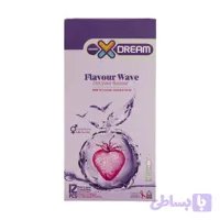 کاندوم میوه ای ایکس دریم مدل flavour wave بسته 12 عددی
