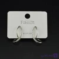 گوشواره منحنی نگین‌دار مدرن