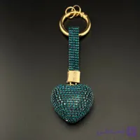 جاکلیدی و آویز کیف قلب رنگ آبی کله غازی