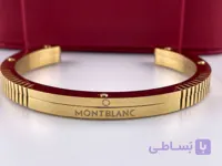 دستبند مردانه استیل طلایی مون بلان