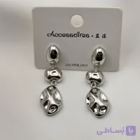 گوشواره نقره ای قطره ای مدرن