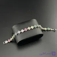 دستبند فوق لوکس گل کریستالی رنگی