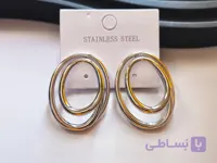 گوشواره مینیمال استیل رنگ ثابت