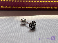 پیرسینگ گوش طرح گل استیل