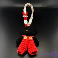 چارم بگ خرس مشکی قرمز
