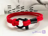 دستبند امگا قرمز طنابی کد 11100