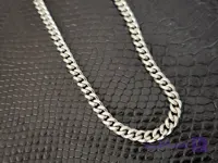 زنجیر ظریف کارتیر مردانه استیل نقره ای کد 10491