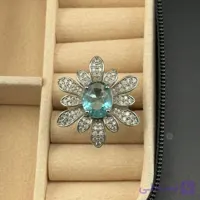 انگشتر جواهری طرح گل خورشیدی