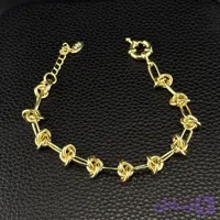دستبند طلایی زنانه طرح گره