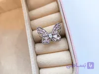 انگشتر پروانه صورتی فری سایز