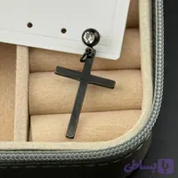 پیرسینگ گوش مدل صلیب مشکی