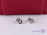 خرید گوشواره ژوپینگ نقره ای نگین دار