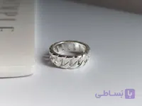 انگشتر کارتیر نقره ای استیل رنگ ثابت