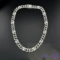 گردنبند مردانه زنانه کارتیه (کوبایی) تمام نگین آیساوت