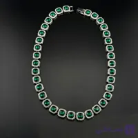 گردنبند فوق لوکس جواهری سبز