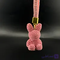 جاکلیدی و آویز کیف خرگوش صورتی