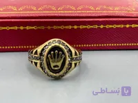 انگشتر رولکس طلایی نگین دار