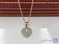 گردنبند قلب ژوپینگ نگین کاری