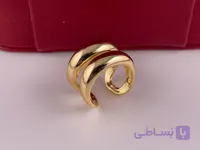 انگشتر آبکاری نقره زنانه فری سایز