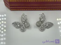 گوشواره نقره ای طرح پروانه