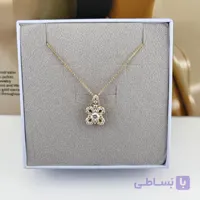گردنبند طلایی ژوپینگ با نگین‌های درخشان