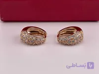 خرید گوشواره حلقه ای شیک و نگین دار
