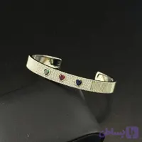 بنگل زنانه فوق لوکس طرح قلب رنگی