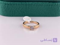حلقه طرح تک نگین ساده