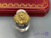 انگشتر مردانه استیل طرح شیر