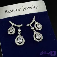 گوشواره مجلسی طرح اشک (کد D726Y)