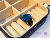 خرید انگشتر مردانه سنگ دایره ای مشکی