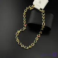 گردنبند فوق لوکس چند رنگ طرح جواهر