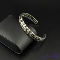 دستبند مردانه بنگل طرح گندمی