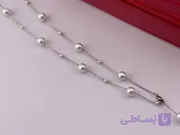 گردنبند مرواریدی نقره ای
