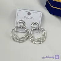 گوشواره مجلسی حلقه‌ای چندلایه