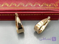 گوشواره زنانه ژوپینگ ساده طلایی