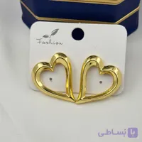 گوشواره قلبی مینیمال طلایی