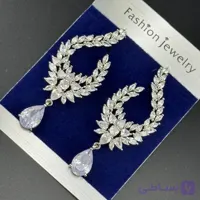 گوشواره آویز مجلسی طرح شاخه برگ
