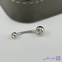 پیرسینگ ناف تیتانیوم دو سر نگین