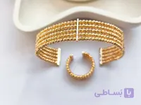 نیم ست طرح طلا با آبکاری طلا