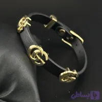 دستبند چرم کمربندی طرح گوچی در دو رنگ