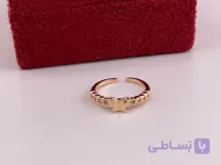 انگشتر ژوپینگ طلایی فری سایز طرح پروانه