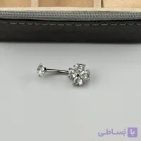 پیرسینگ ناف طرح گل چهارپر