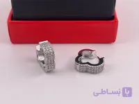 گوشواره ظریف ونکلیف نقره ای ظریف